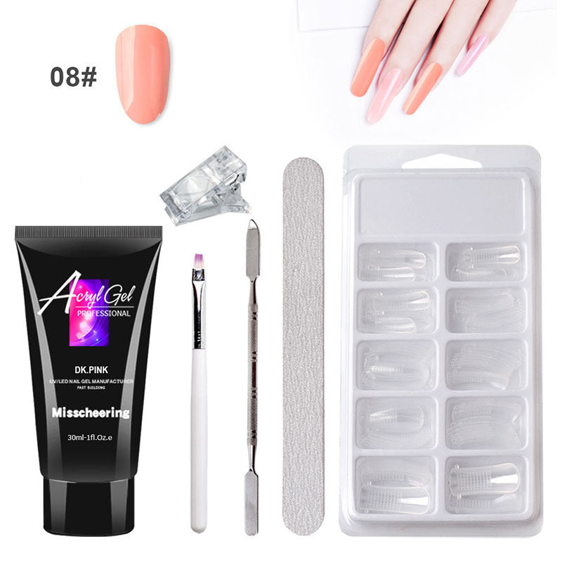 Painless Extension Gel Nail Art Without Paper Holder Quick Model Painless Crystal Gel Set Painless Extension Gel Nail Art Without Paper Holder Quick Model Painless Crystal Gel Set